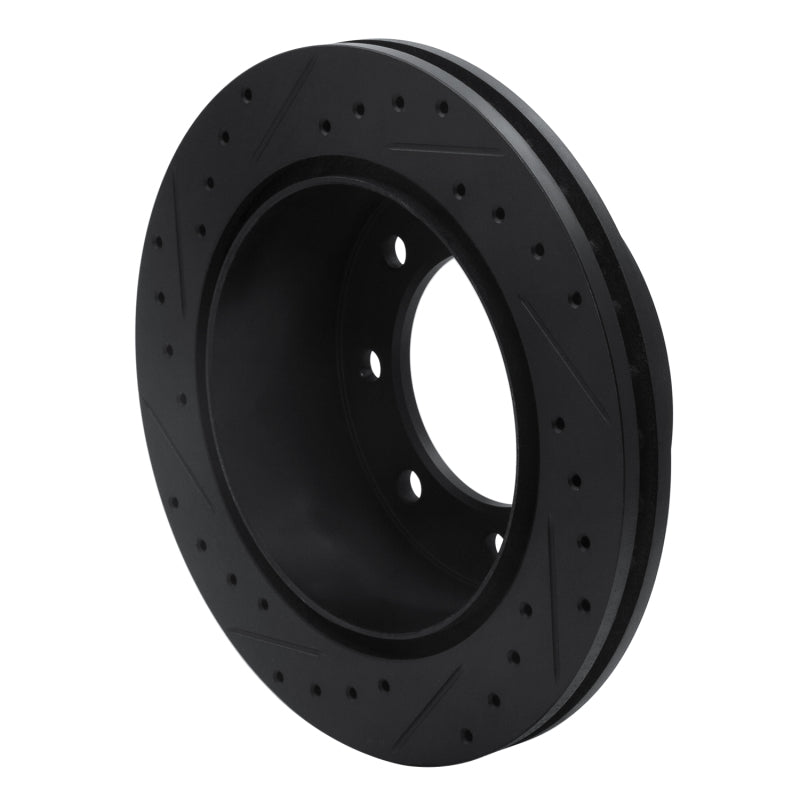 R1 Concepts R1 99-20 Chevrolet Express 2500 Rear Right Drilled & Slotted Black Brake Rotor