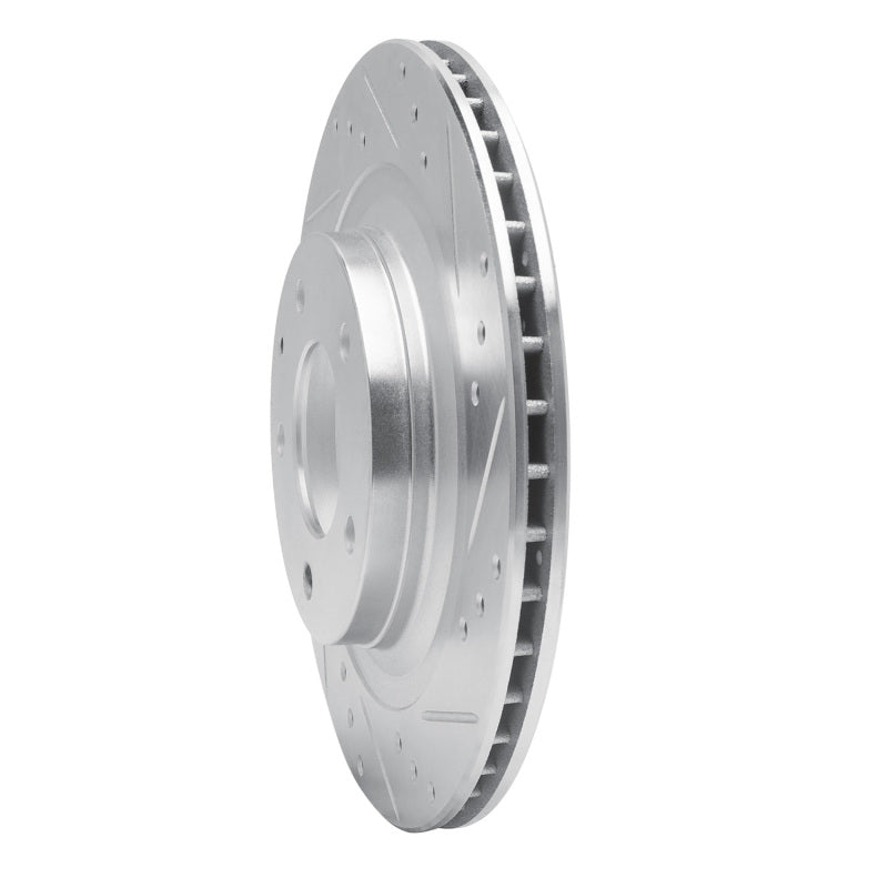 R1 Concepts R1 93-95 Mazda RX-7 Rear Right Drilled & Slotted Silver Brake Rotor