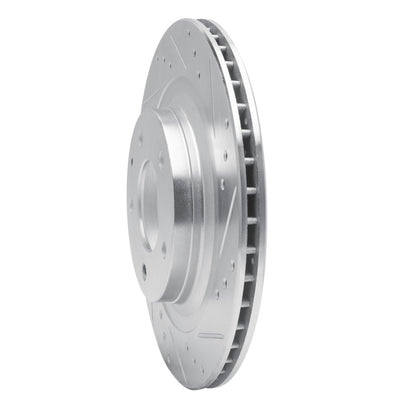 R1 Concepts R1 93-95 Mazda RX-7 Rear Right Drilled & Slotted Silver Brake Rotor