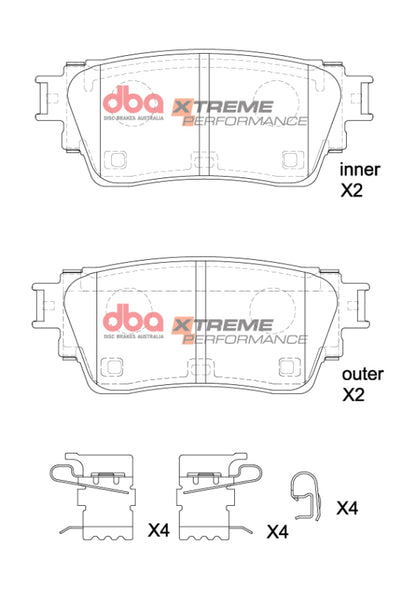 DBA 19-24 Nissan Altima (w/Electronic Parking Brake) XP Performance Rear Brake Pads