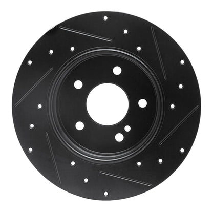 R1 Concepts R1 94-11 Mercedes-Benz C280 Rear Left Drilled & Slotted Black Brake Rotor