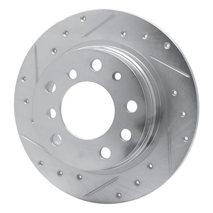 R1 Concepts R1 69-81 BMW 2800 Rear Left Drilled & Slotted Silver Brake Rotor