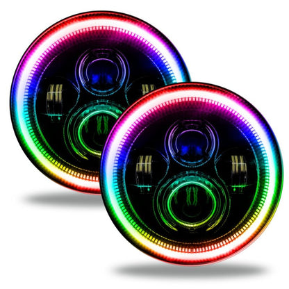 ORACLE Lighting Oracle Jeep Wrangler JL/Gladiator JT 7in. High Powered LED Headlights (Pair) ColorSHIFT