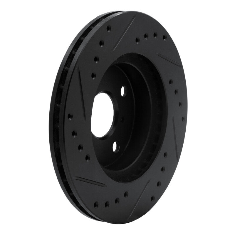 R1 Concepts R1 93-02 Chevrolet Prizm Front Right Drilled & Slotted Black Brake Rotor