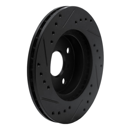 R1 Concepts R1 93-02 Chevrolet Prizm Front Right Drilled & Slotted Black Brake Rotor