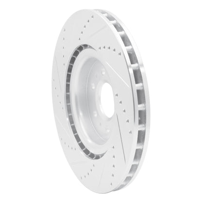 R1 Concepts R1 04-11 Cadillac CTS Front Right Drilled & Slotted Silver Brake Rotor