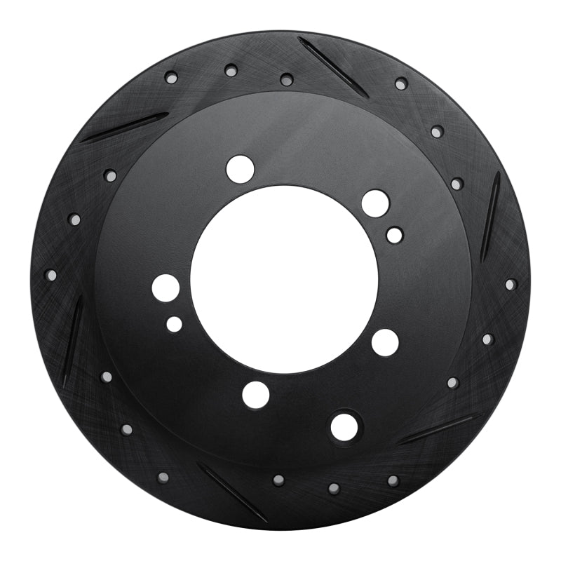 R1 Concepts R1 94-07 Chrysler SEBRING Rear Right Drilled & Slotted Black Brake Rotor