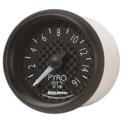 Autometer GT Series 52mm Full Sweep Electronic 0-1600 Deg F EGT/Pyrometer Gauge