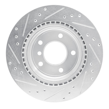 R1 Concepts R1 08-13 BMW 128I Rear Right Drilled & Slotted Silver Brake Rotor