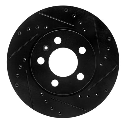 R1 Concepts R1 03-18 Volkswagen VENTO (Mexico) Front Right Drilled & Slotted Black Brake Rotor