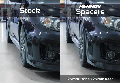 Perrin Performance PERRIN 02-14 Subaru WRX / 2004 STI / 13-25 BRZ & Toyota GR86 25mm Wheel Spacers 5x100 56mm CB - Pair