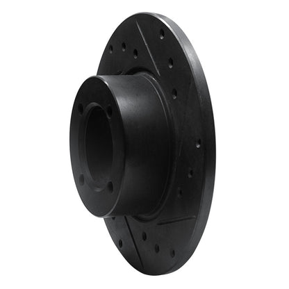 R1 Concepts R1 67-74 Opel Manta Front Right Drilled & Slotted Black Brake Rotor