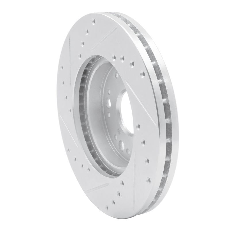 R1 Concepts R1 91-92 Lexus LS400 Front Right Drilled & Slotted Silver Brake Rotor