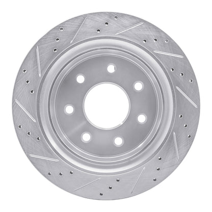 R1 Concepts R1 12-14 Ford F-150 RWD Rear Right Drilled & Slotted Silver Brake Rotor