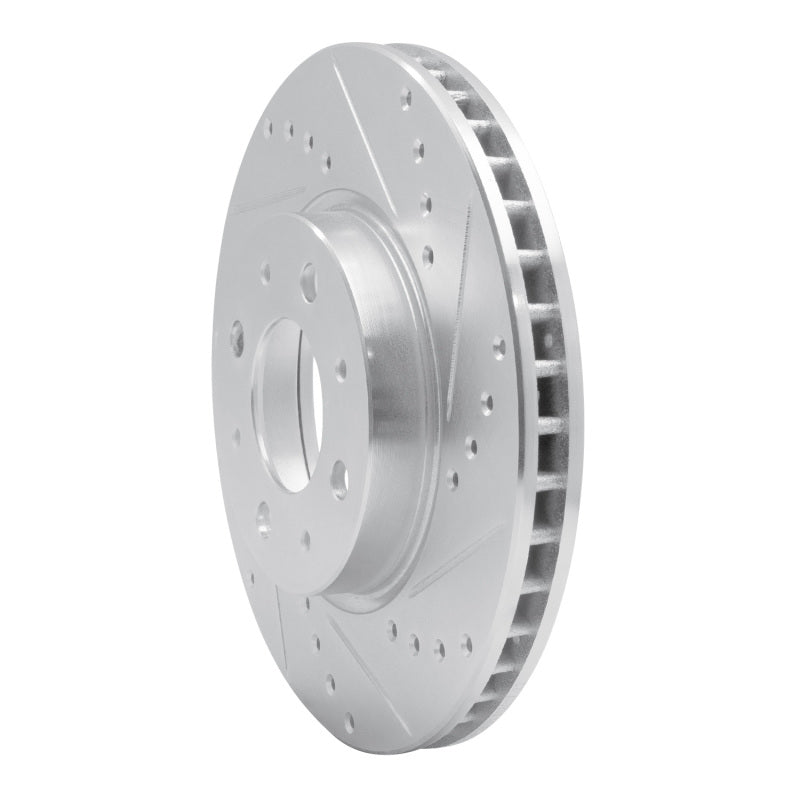 R1 Concepts R1 93-95 Volvo 850 Front Left Drilled & Slotted Silver Brake Rotor
