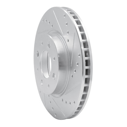 R1 Concepts R1 93-95 Volvo 850 Front Left Drilled & Slotted Silver Brake Rotor