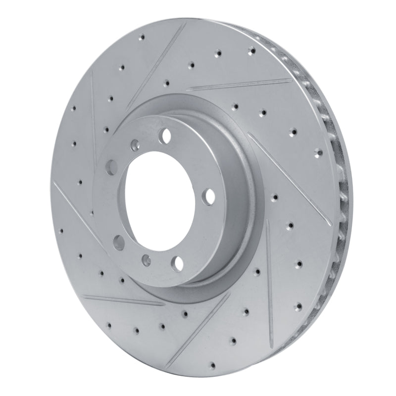 R1 Concepts R1 10-24 Audi RS e-Tron GT Left Front Drilled & Slotted Silver Brake Rotor