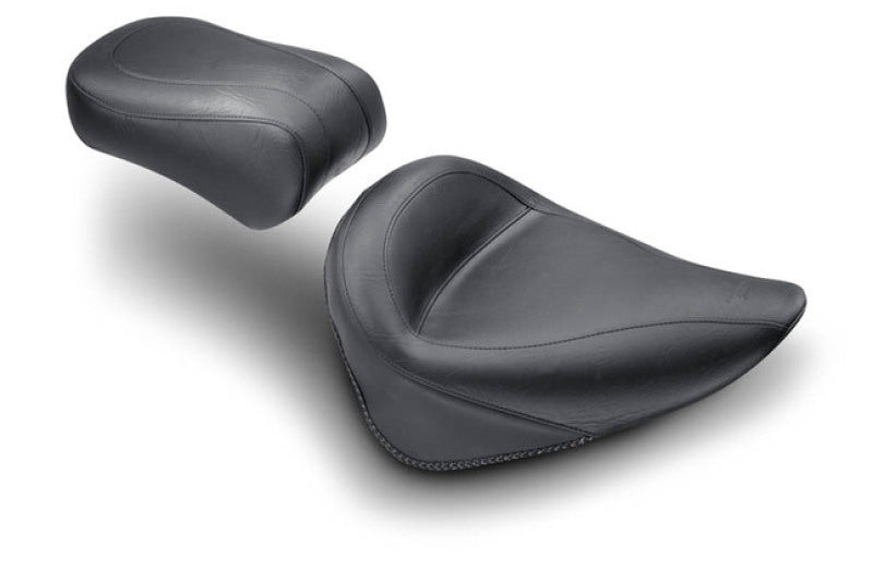 Mustang Motorcycle Mustang 00-15 Harley Softail Standard Rear Tire Standard Touring Solo Seat - Black