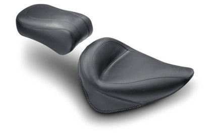 Mustang Motorcycle Mustang 00-15 Harley Softail Standard Rear Tire Standard Touring Solo Seat - Black