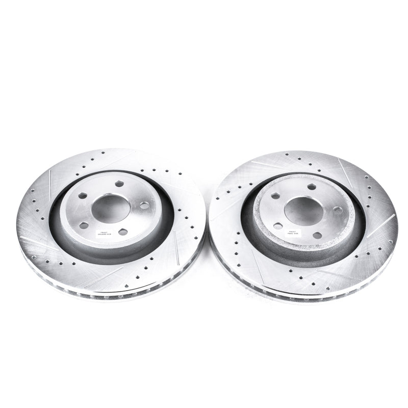 PowerStop Power Stop 06-10 Jeep Grand Cherokee Front Evolution Drilled & Slotted Rotors - Pair