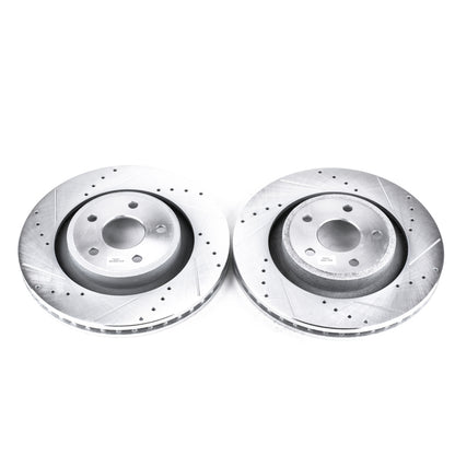 PowerStop Power Stop 06-10 Jeep Grand Cherokee Front Evolution Drilled & Slotted Rotors - Pair