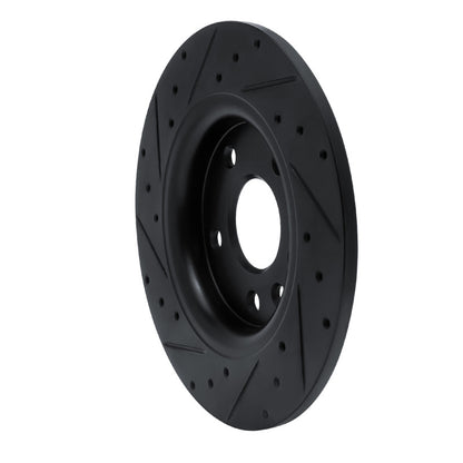 R1 Concepts R1 17-25 Chrysler Voyager Rear Right Drilled & Slotted Black Brake Rotor