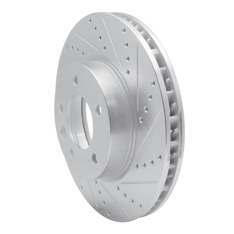 R1 Concepts R1 03-18 Porsche Cayenne Right Front Drilled & Slotted Silver Brake Rotor