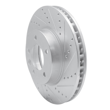 R1 Concepts R1 03-18 Porsche Cayenne Right Front Drilled & Slotted Silver Brake Rotor