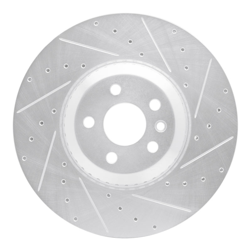 R1 Concepts R1 20-25 Jaguar E-Pace Front Right Drilled & Slotted Silver Brake Rotor