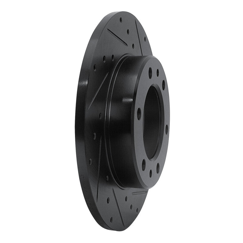 R1 Concepts R1 81-85 Toyota 4Runner Front Right Drilled & Slotted Black Brake Rotor