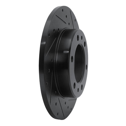 R1 Concepts R1 81-85 Toyota 4Runner Front Right Drilled & Slotted Black Brake Rotor