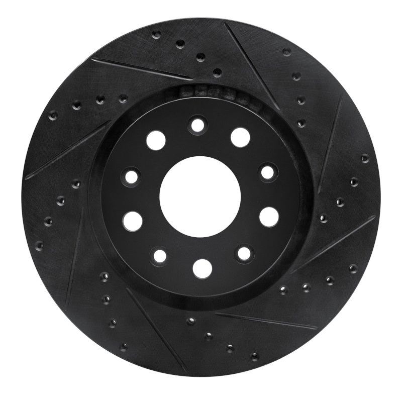 R1 Concepts R1 2002-2018 Dodge Sprinter 2500 Rear Right Drilled & Slotted Black Brake Rotor