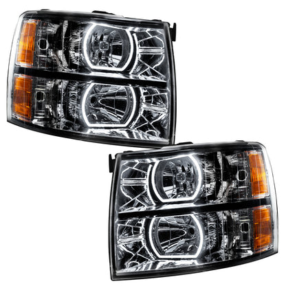 ORACLE Lighting Oracle 07-13 Chevrolet Silverado SMD HL - Black - Square Style - ColorSHIFT