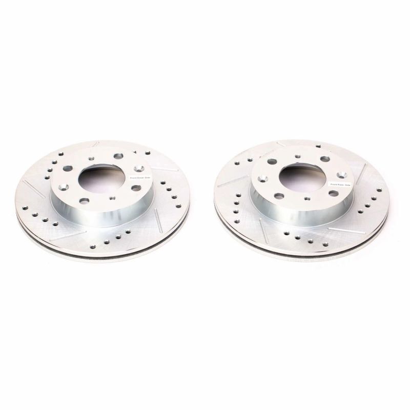 PowerStop Power Stop 88-91 Honda CRX Front Evolution Drilled & Slotted Rotors - Pair