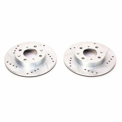 PowerStop Power Stop 88-91 Honda CRX Front Evolution Drilled & Slotted Rotors - Pair