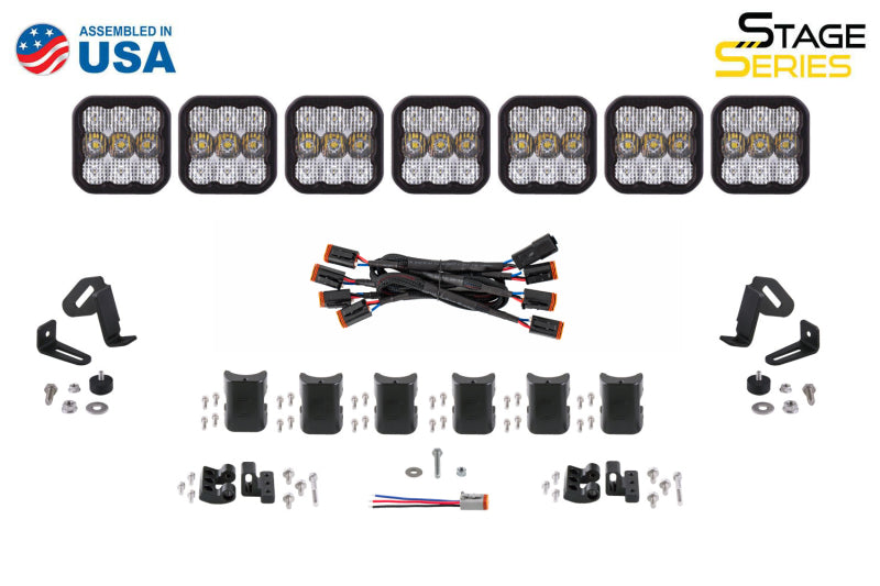 Diode Dynamics SS5 Pro Universal CrossLink 7-Pod Lightbar - White Driving