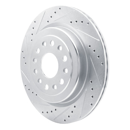 R1 Concepts R1 19-25 Ram 1500 Rear Left Drilled & Slotted Silver Brake Rotor