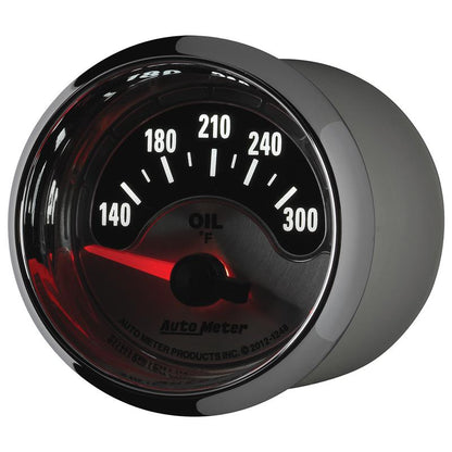 Autometer American Muscle 2-1/16in Short Sweep Electric 140-300 Deg F Oil Temp Gauge