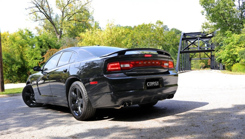 CORSA Performance Corsa 11-14 Dodge Charger SXT 2.5in Sport Cat-Back Dual Rear Exit w/ Twin 3.0in Black Tips