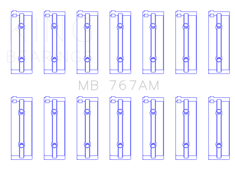 King Engine Bearings Toyota 2M/4M/5ME/5MGE/7MGE/7MGTE (Size +0.5) Main Bearing Set