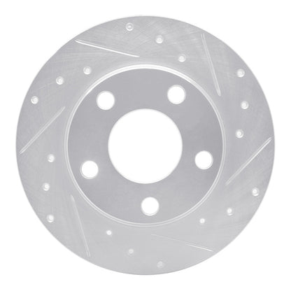 R1 Concepts R1 99-05 Audi A6 Quattro Rear Right Drilled & Slotted Silver Brake Rotor