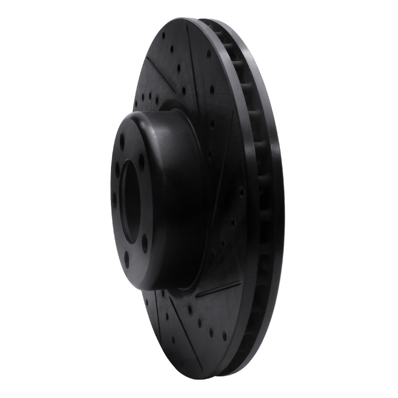 R1 Concepts R1 12-21 BMW 440I Gran Coupe Front Right Drilled & Slotted Black Brake Rotor