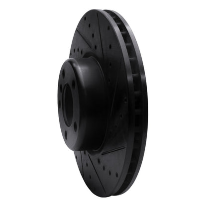 R1 Concepts R1 12-21 BMW 440I Gran Coupe Front Right Drilled & Slotted Black Brake Rotor