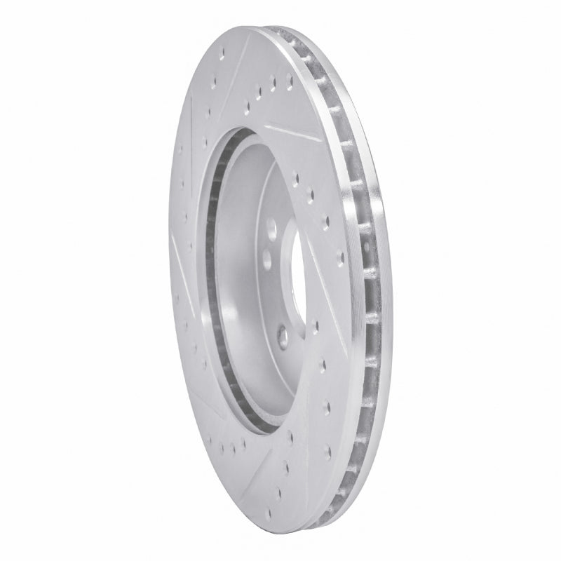 R1 Concepts R1 84-95 Mercedes-Benz 260E Front Right Drilled & Slotted Silver Brake Rotor