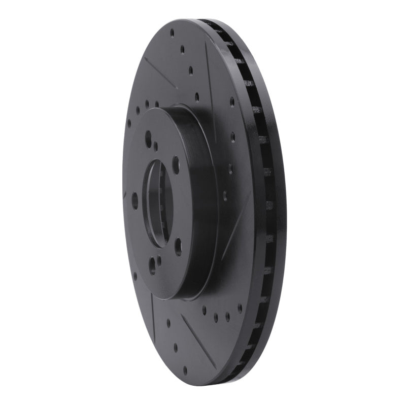 R1 Concepts R1 93-07 Ford Taurus (Excl SHO) Front Right Drilled & Slotted Black Brake Rotor