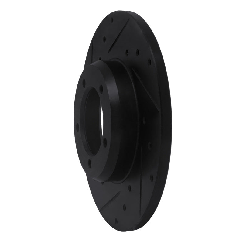 R1 Concepts R1 75-83 Toyota Pickup Front Left Drilled & Slotted Black Brake Rotor