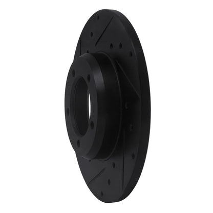 R1 Concepts R1 75-83 Toyota Pickup Front Left Drilled & Slotted Black Brake Rotor