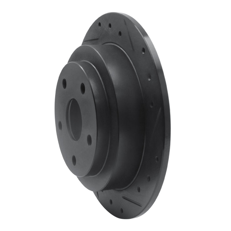R1 Concepts R1 92-97 Subaru SVX Rear Right Drilled & Slotted Black Brake Rotor