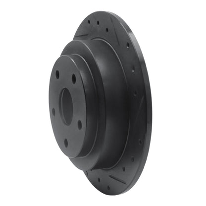 R1 Concepts R1 92-97 Subaru SVX Rear Right Drilled & Slotted Black Brake Rotor