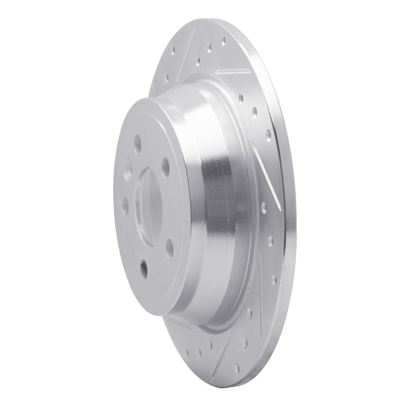 R1 Concepts R1 13-15 Land Rover LR2 Rear Left Drilled & Slotted Silver Brake Rotor